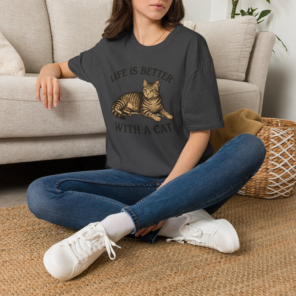 Cat With Slogan T-Shirt