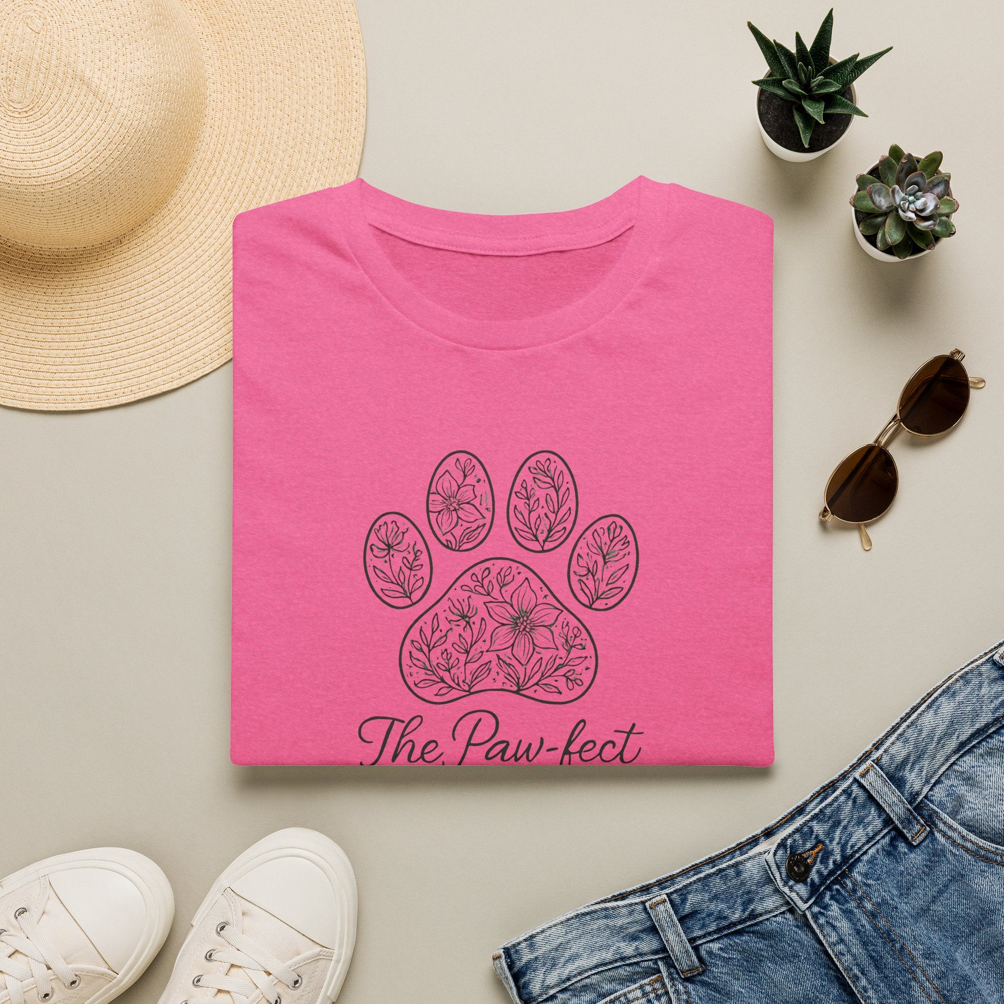 Floral Paw Print T-Shirt