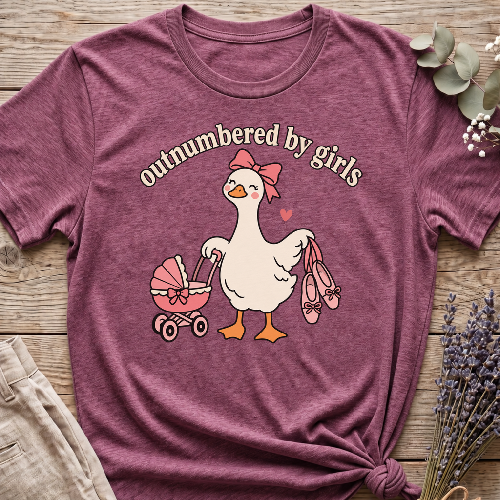 Outnumbered By Girls T-shirt