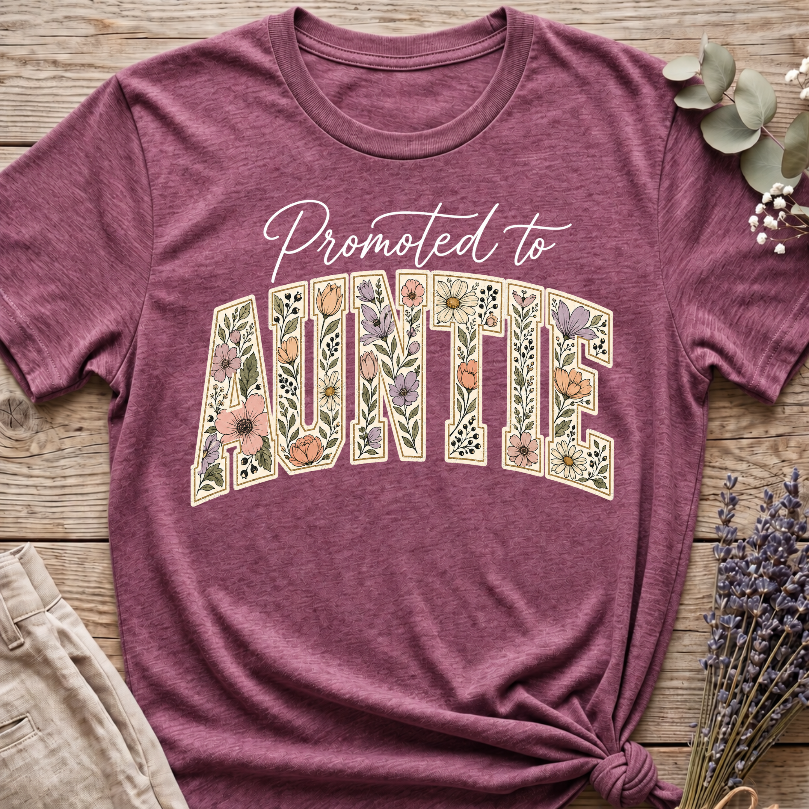 Promoted To Auntie T-shirt