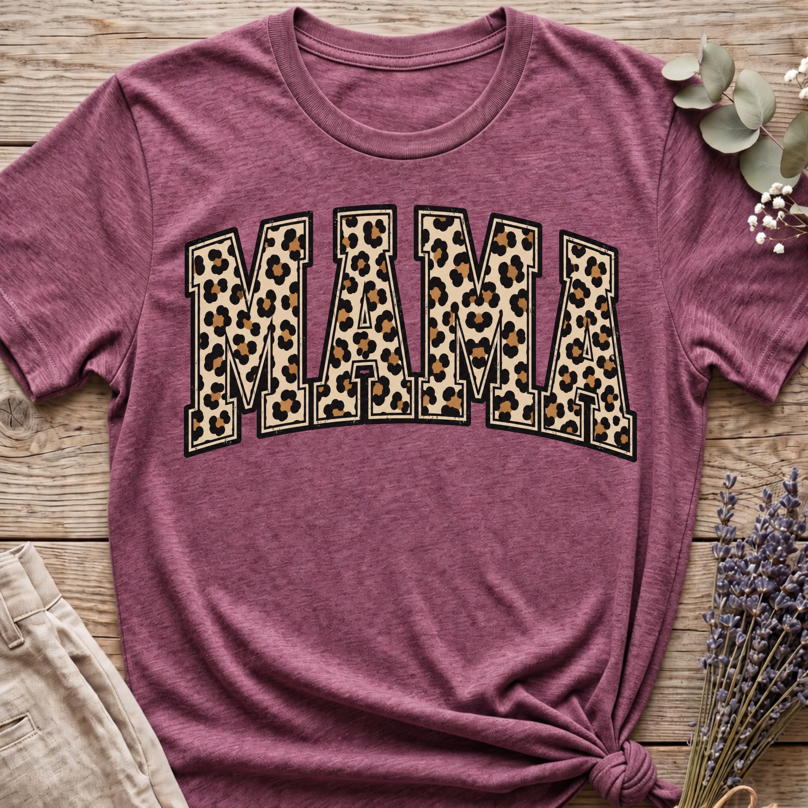 Cheeta Print Mama T-shirt