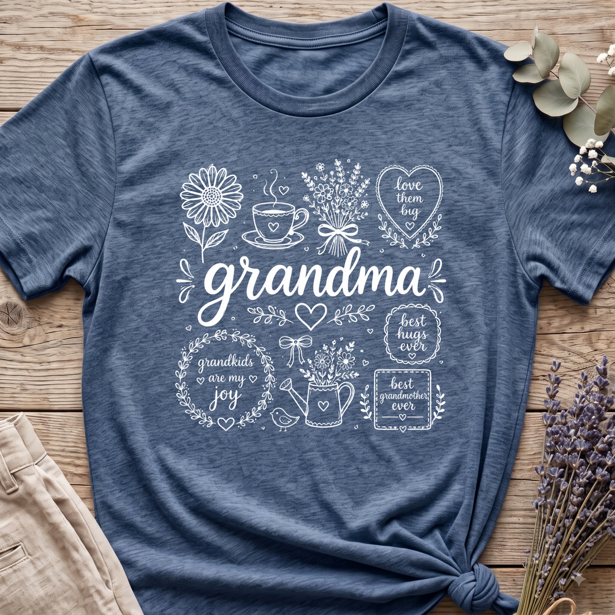 Grandma Line Art T-shirt