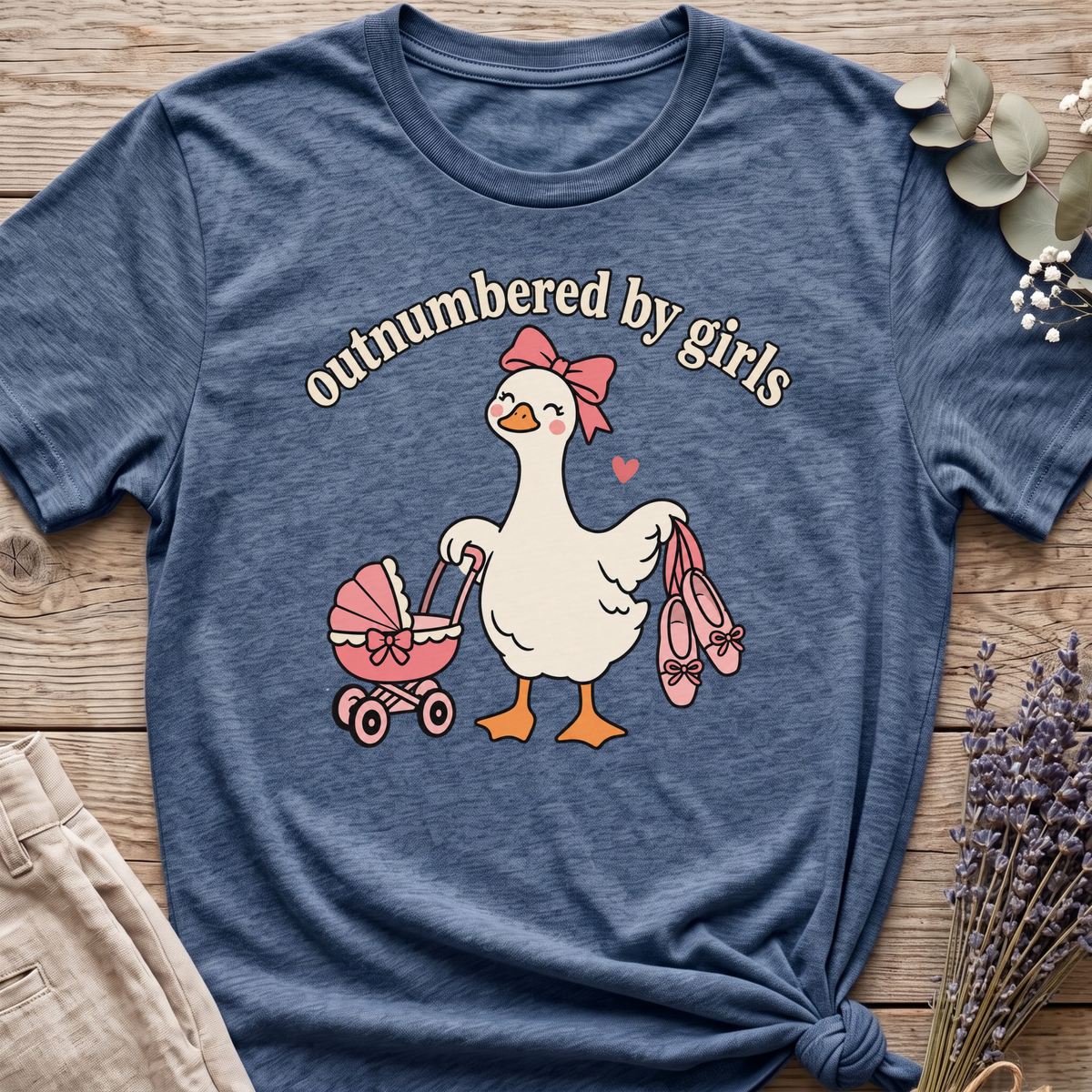 Outnumbered By Girls T-shirt