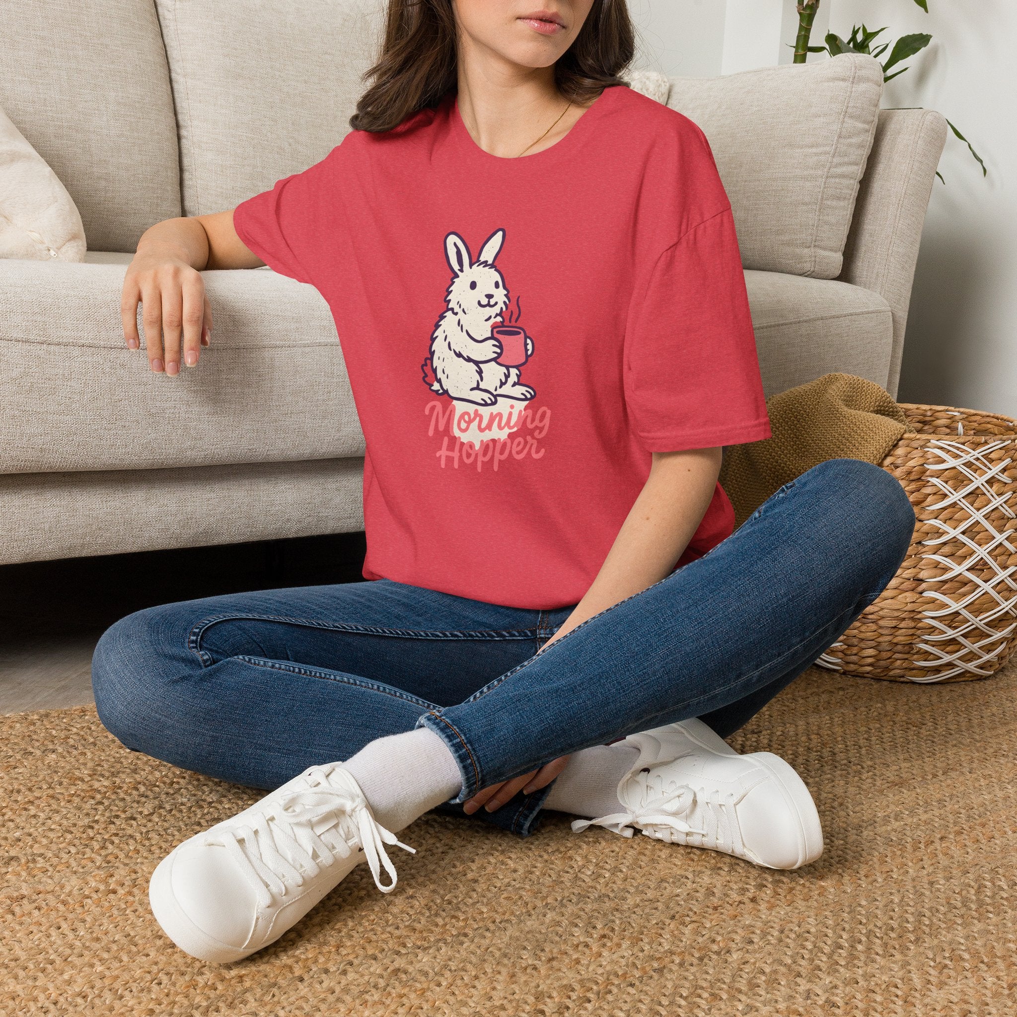 Bunny Sipping Morning Coffee T-Shirt