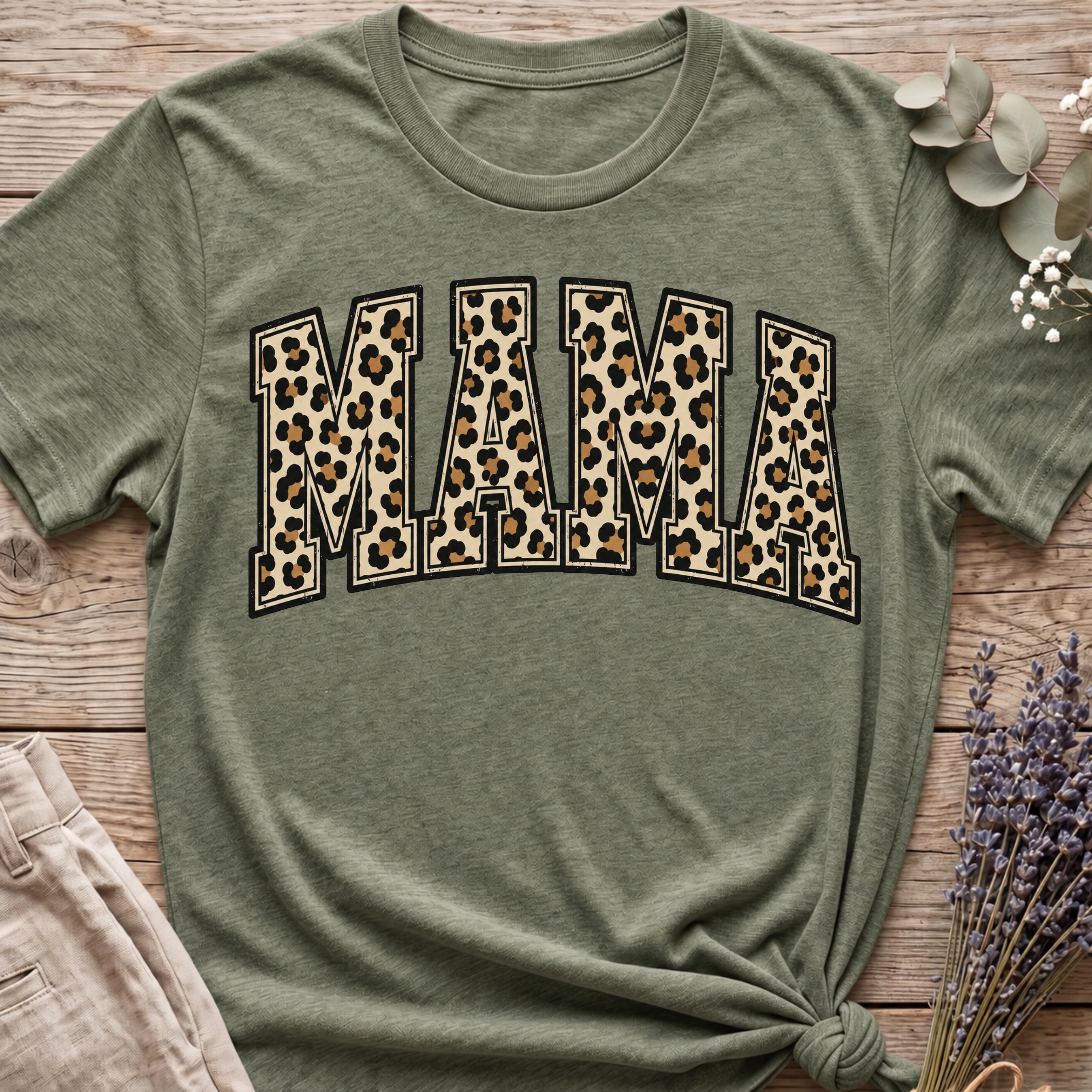 Cheeta Print Mama T-shirt