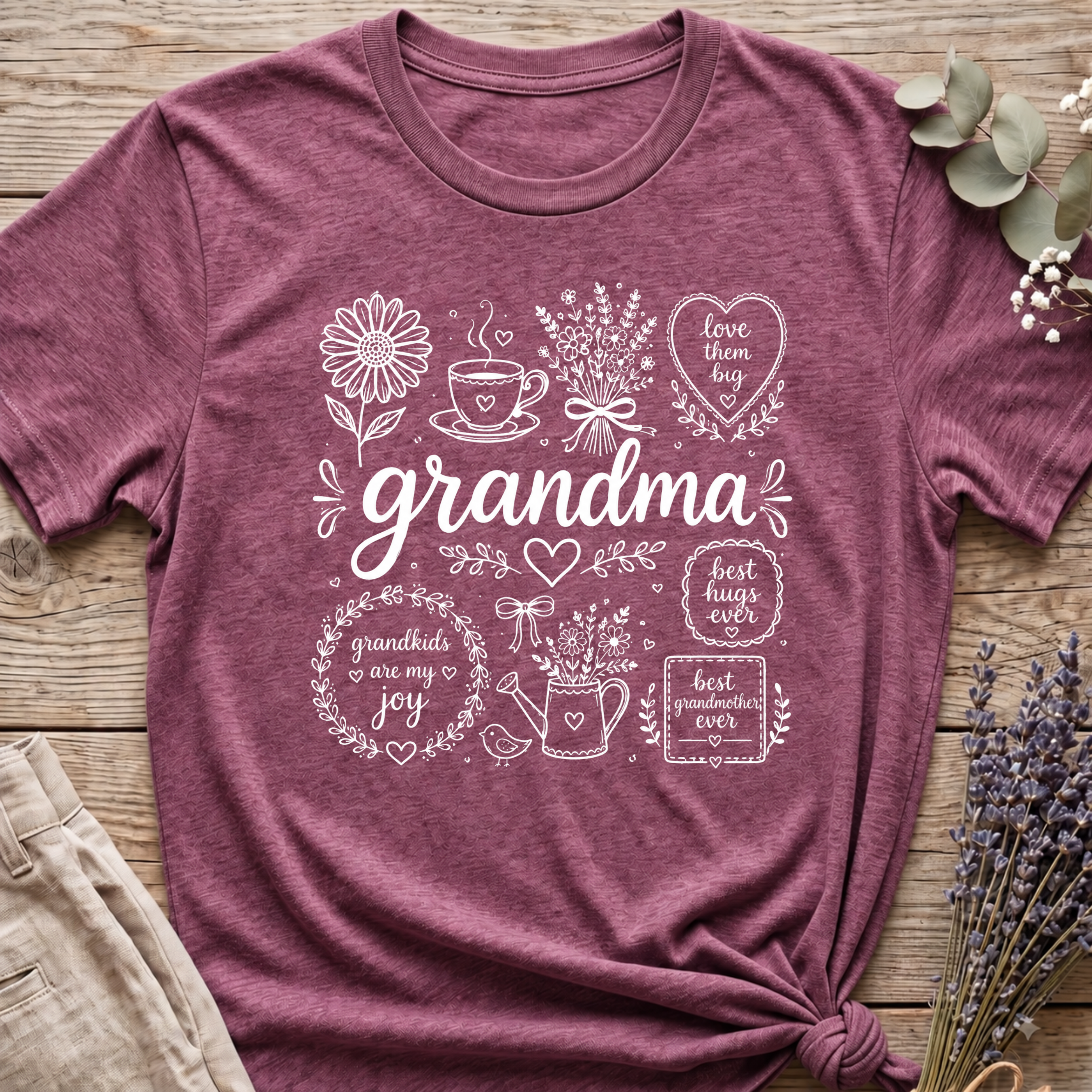 Grandma Line Art T-shirt