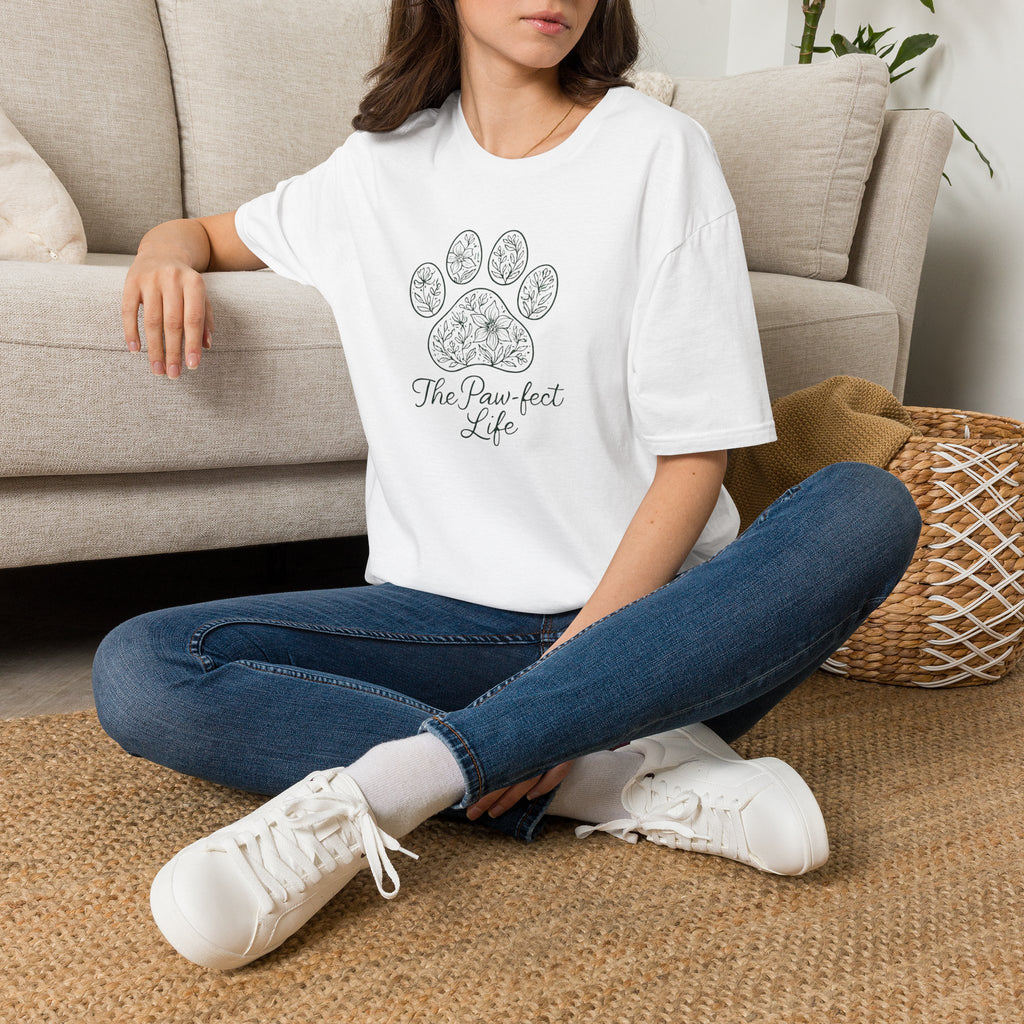Floral Paw Print T-Shirt