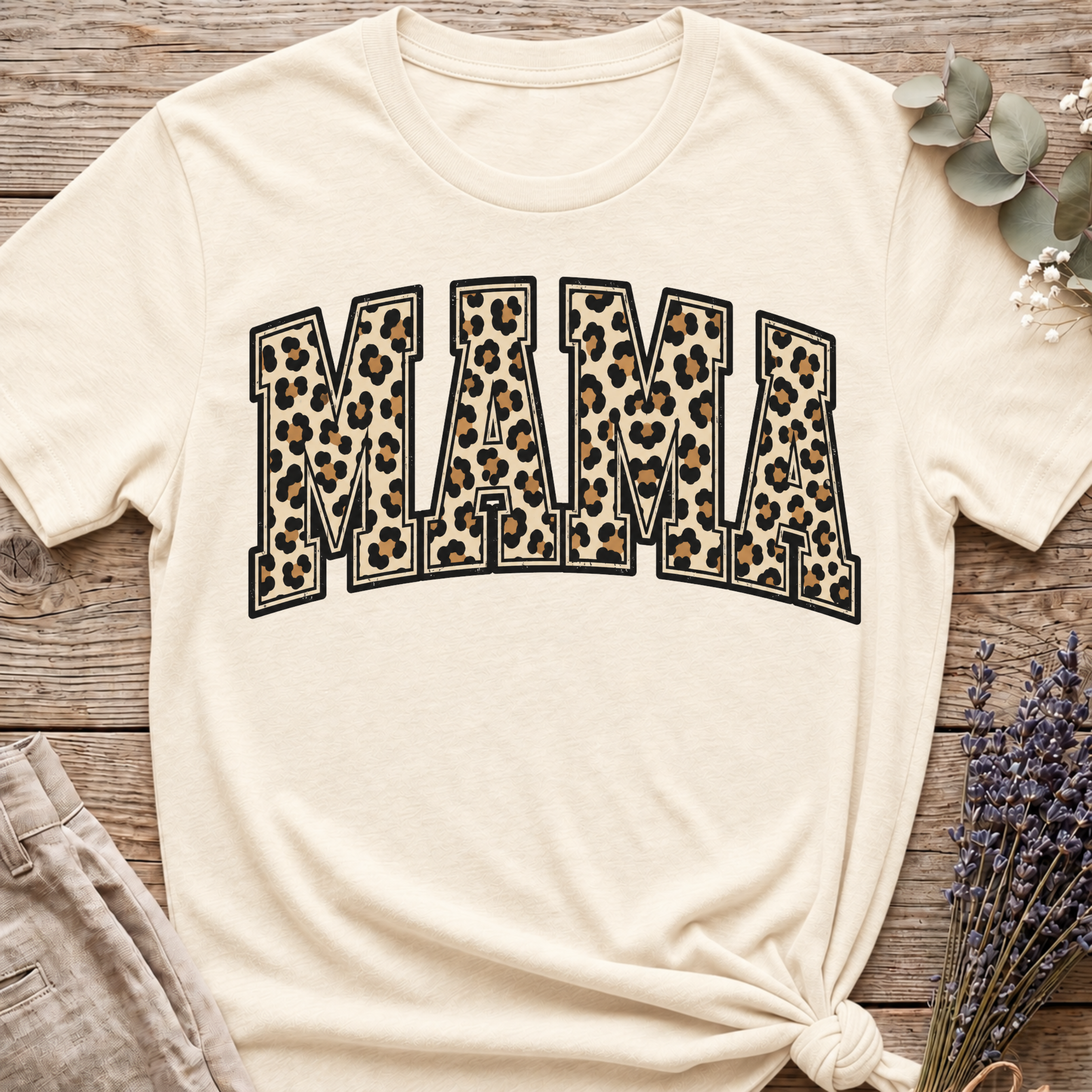 Cheeta Print Mama T-shirt