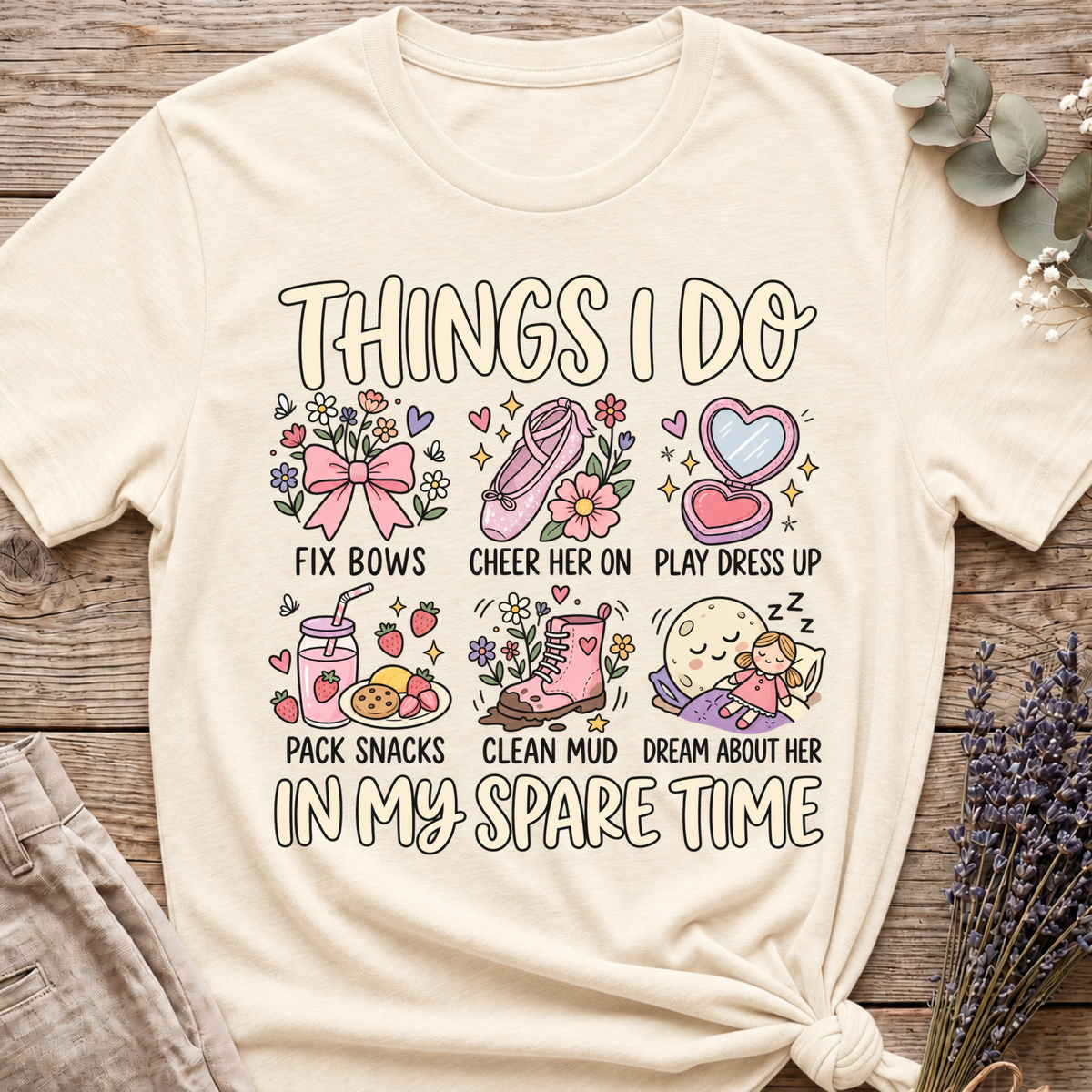 Girl Mom's Spare Time T-shirt