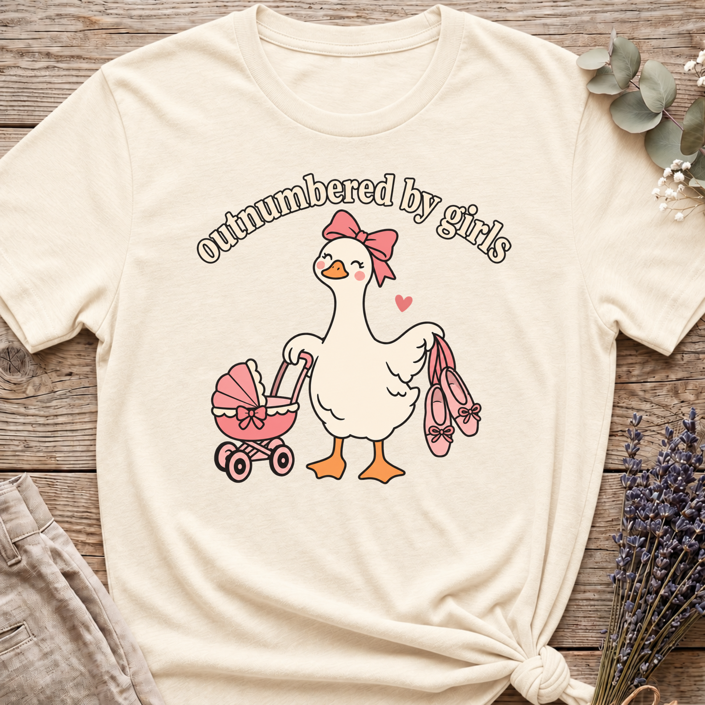 Outnumbered By Girls T-shirt