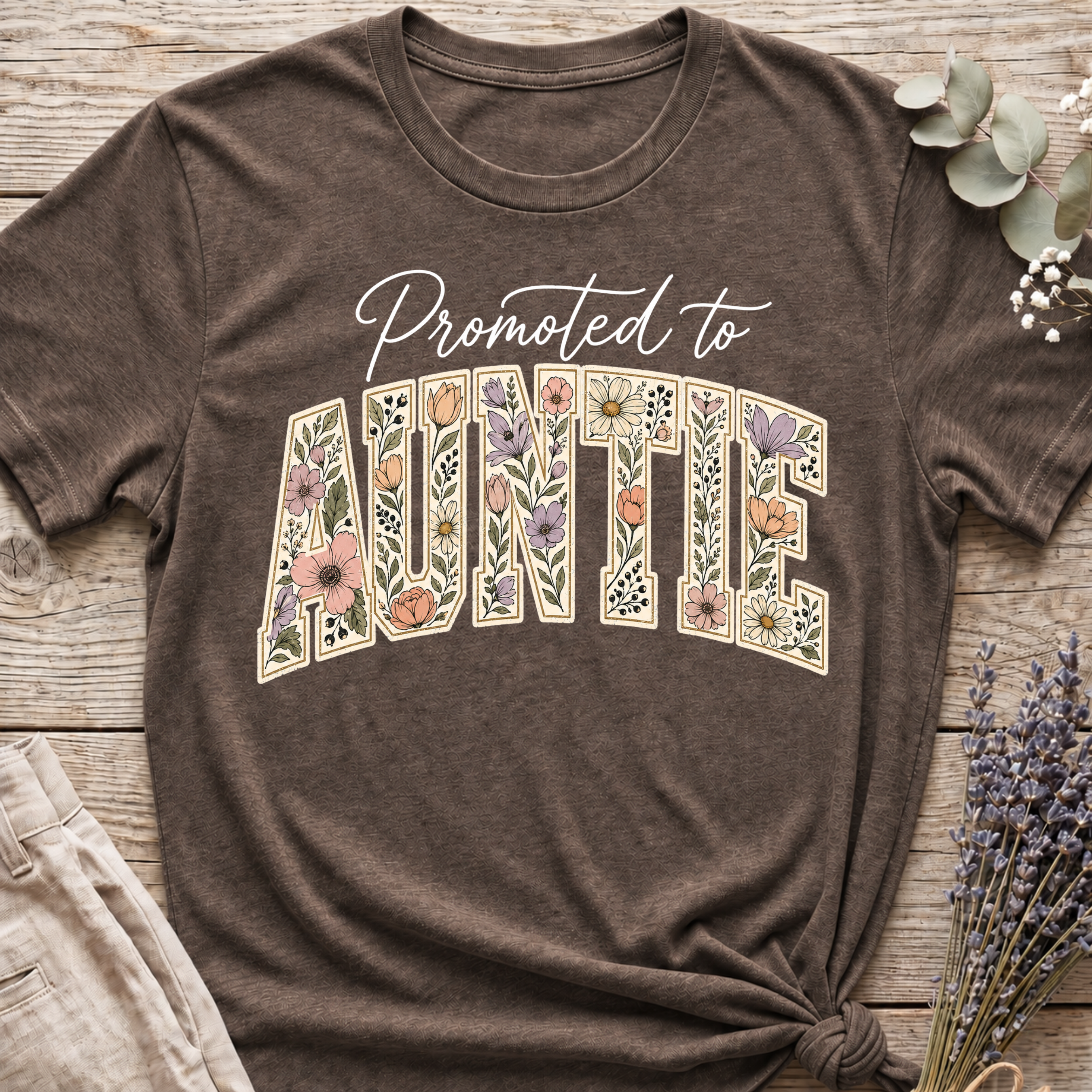 Promoted To Auntie T-shirt