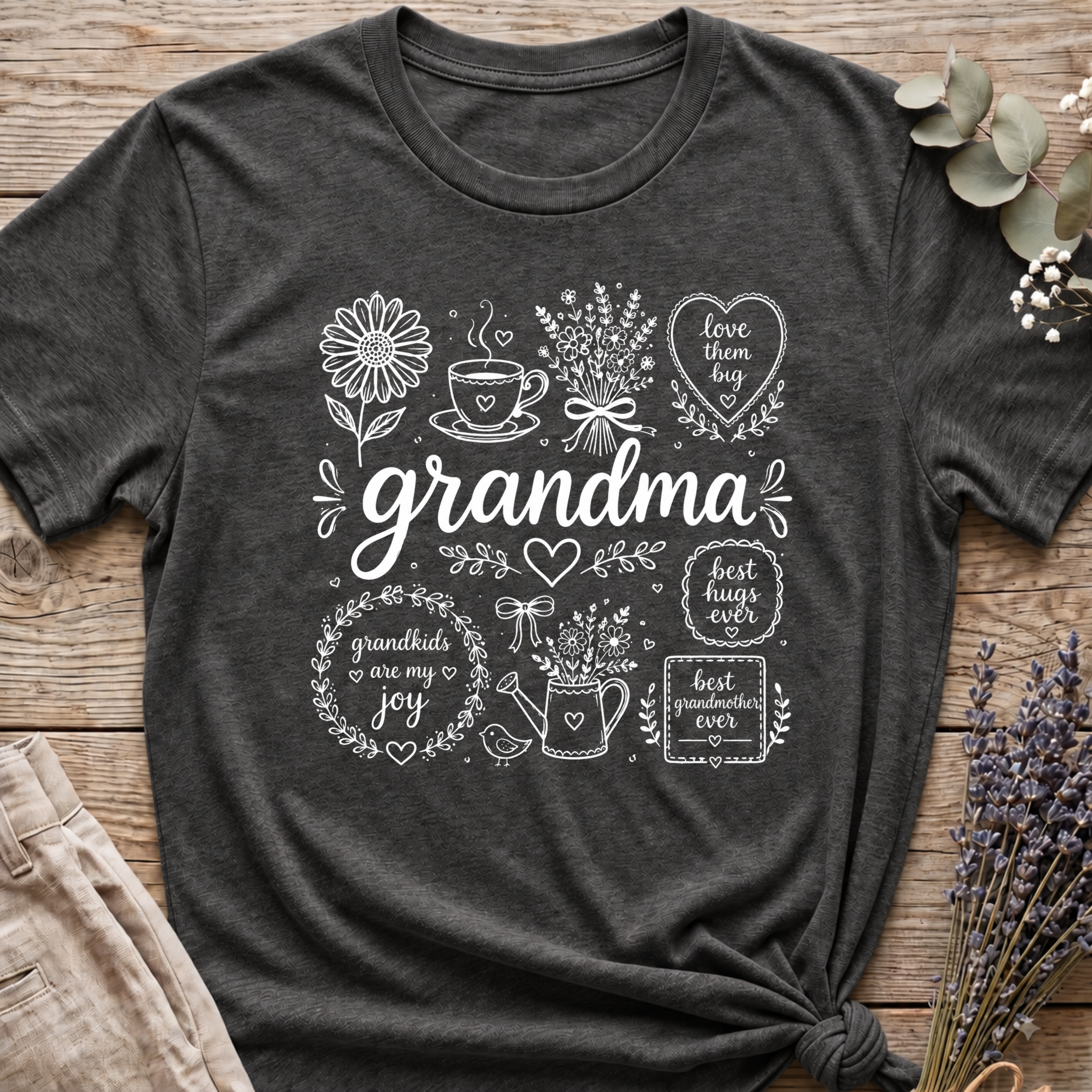 Grandma Line Art T-shirt