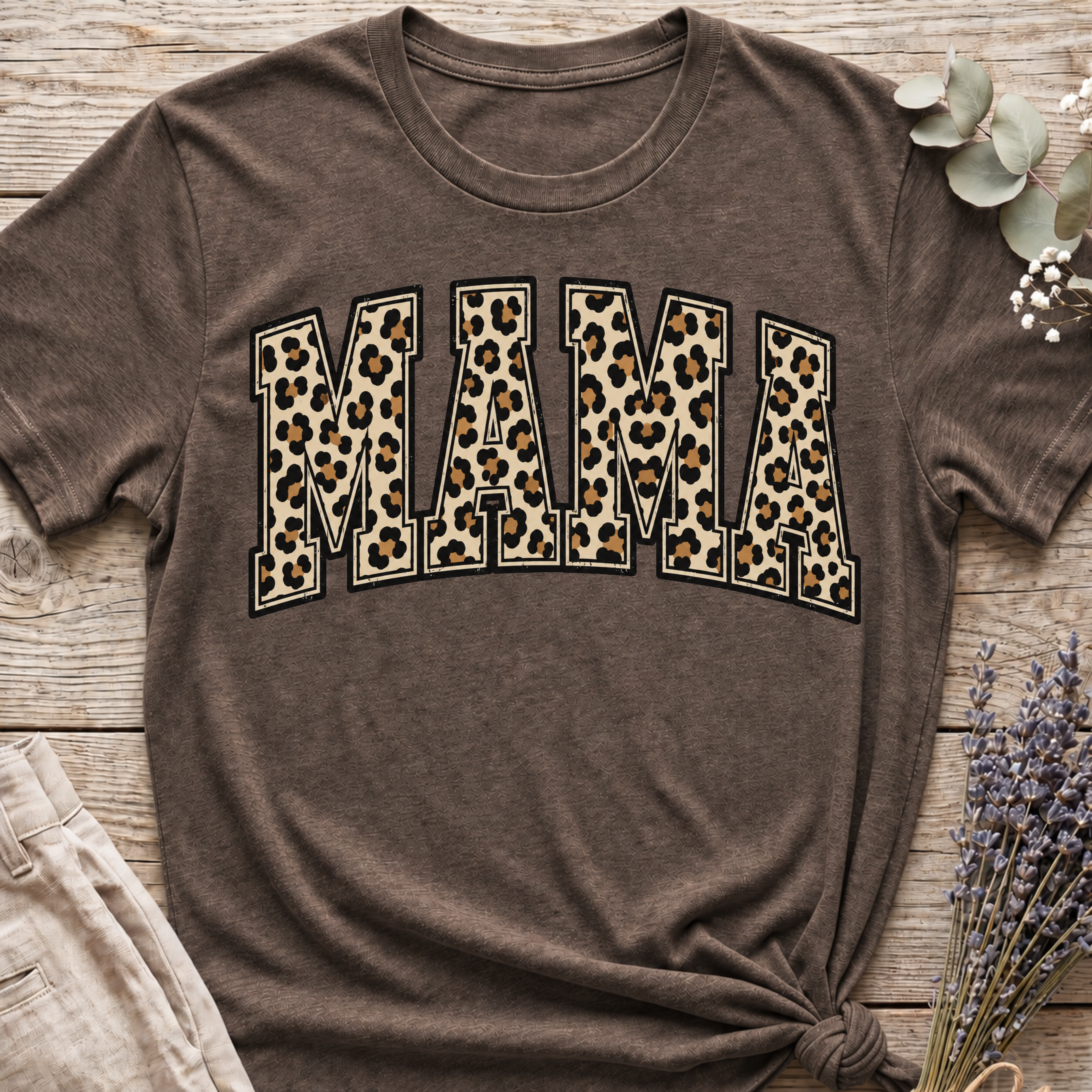 Cheeta Print Mama T-shirt
