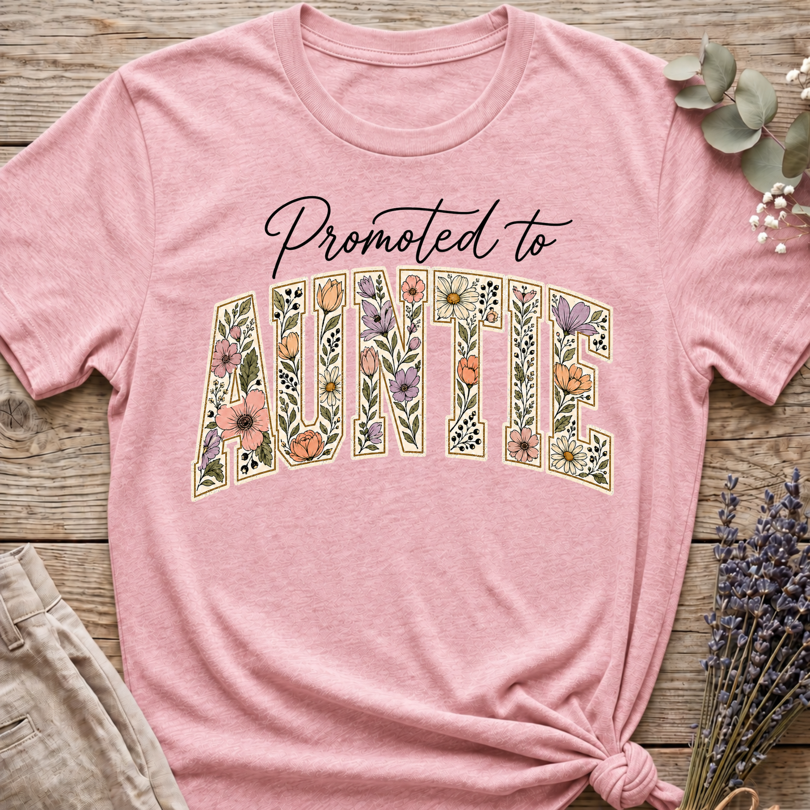 Promoted To Auntie T-shirt