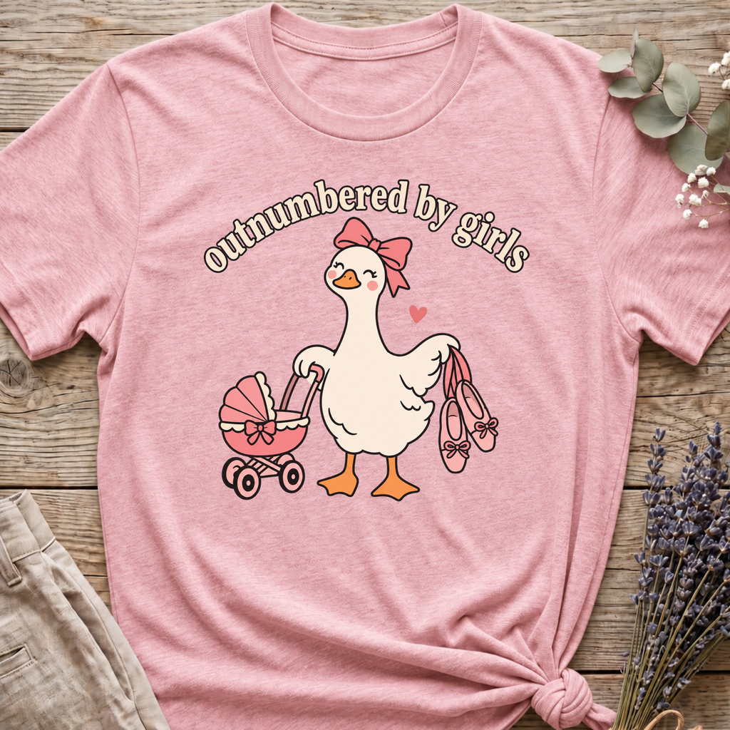 Outnumbered By Girls T-shirt