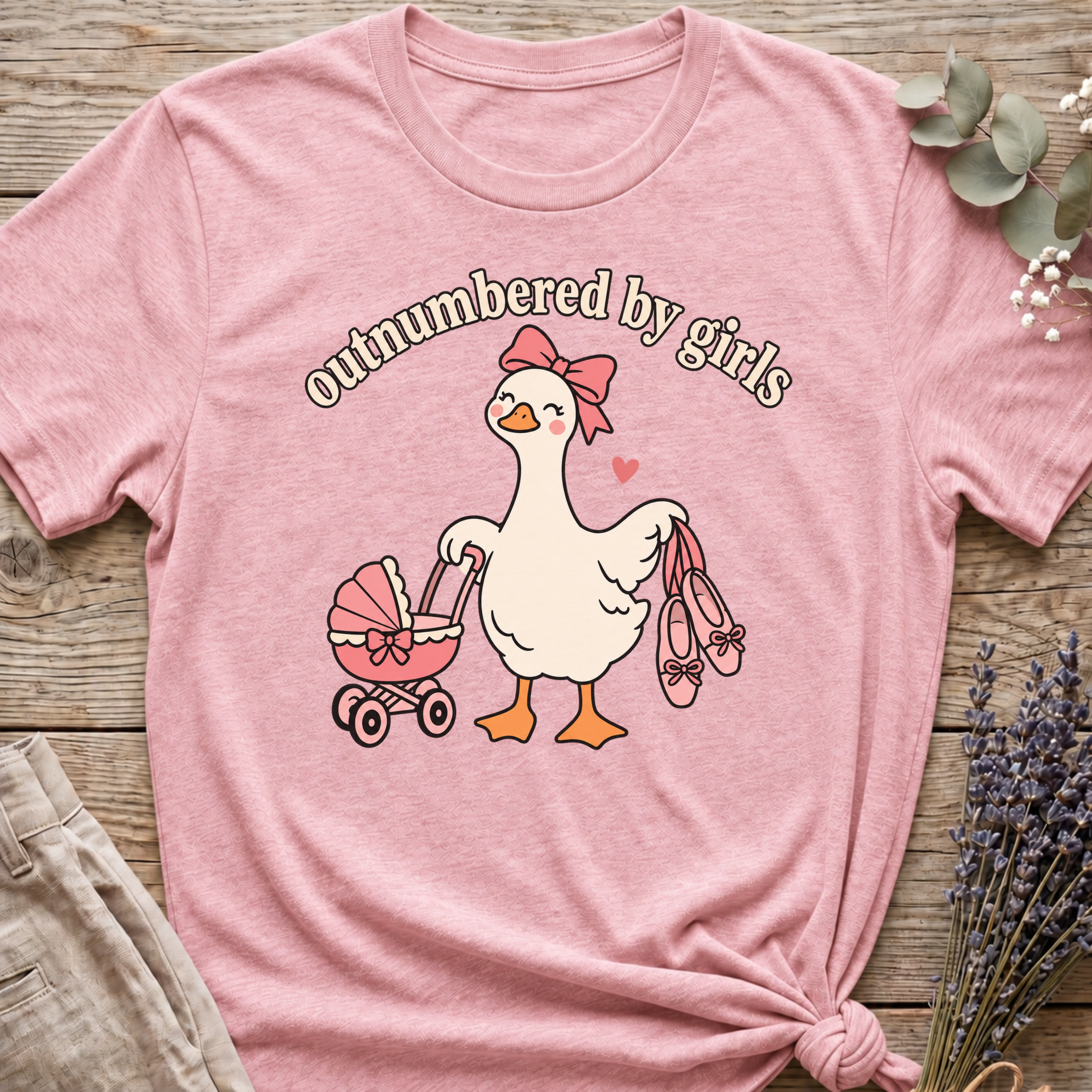 Outnumbered By Girls T-shirt