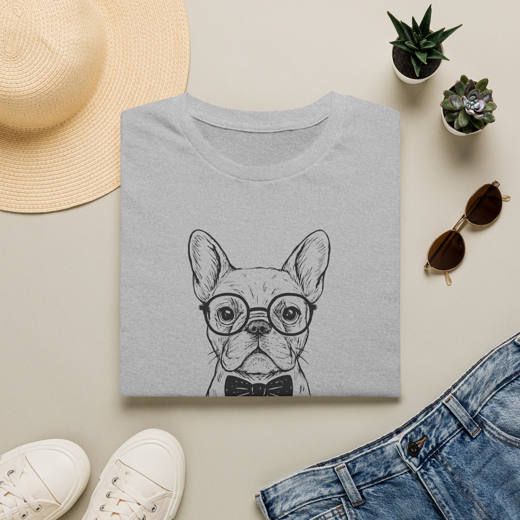 French Bulldog with Glasses T-Shirt