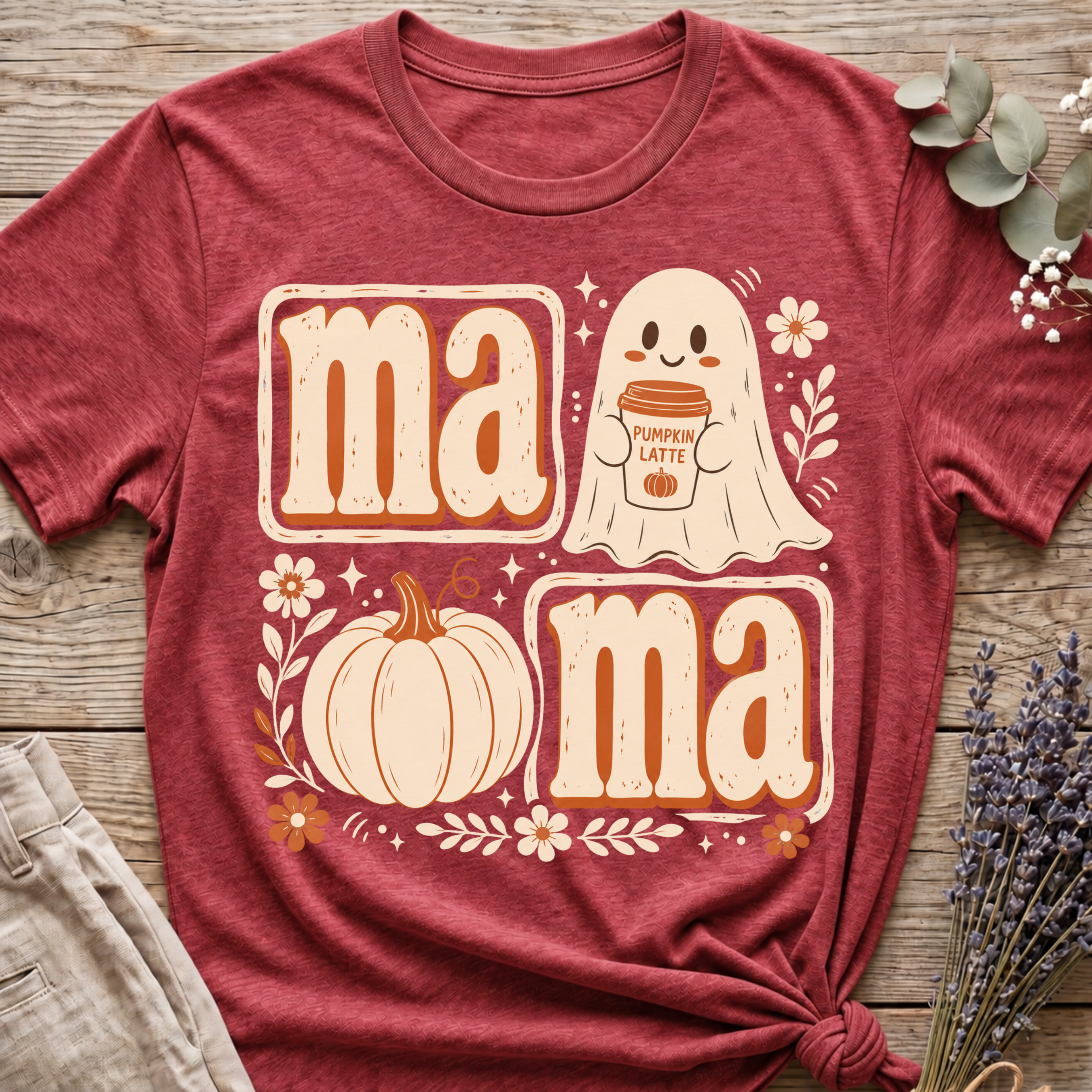 Fall Ghost Mama T-shirt
