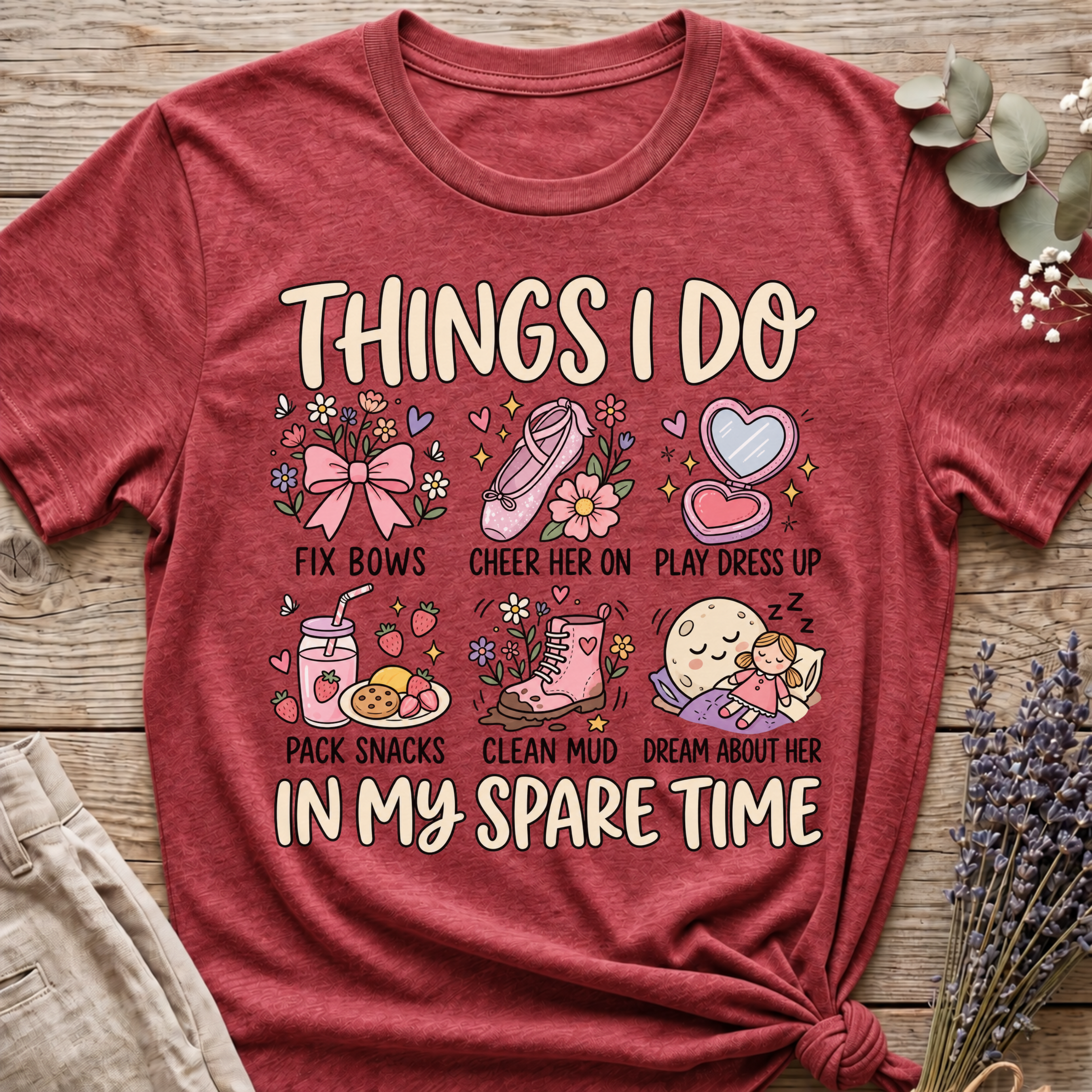 Girl Mom's Spare Time T-shirt