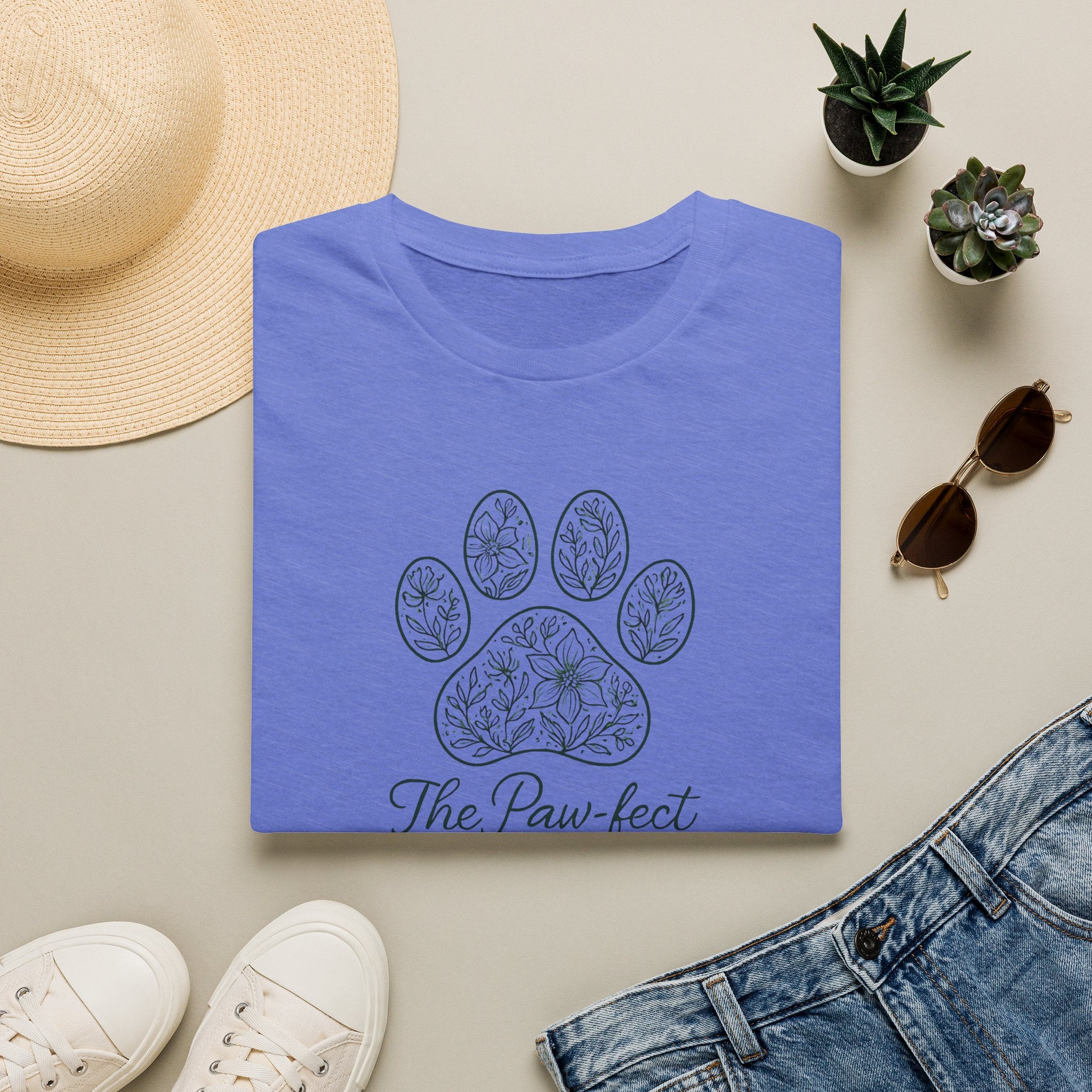 Floral Paw Print T-Shirt